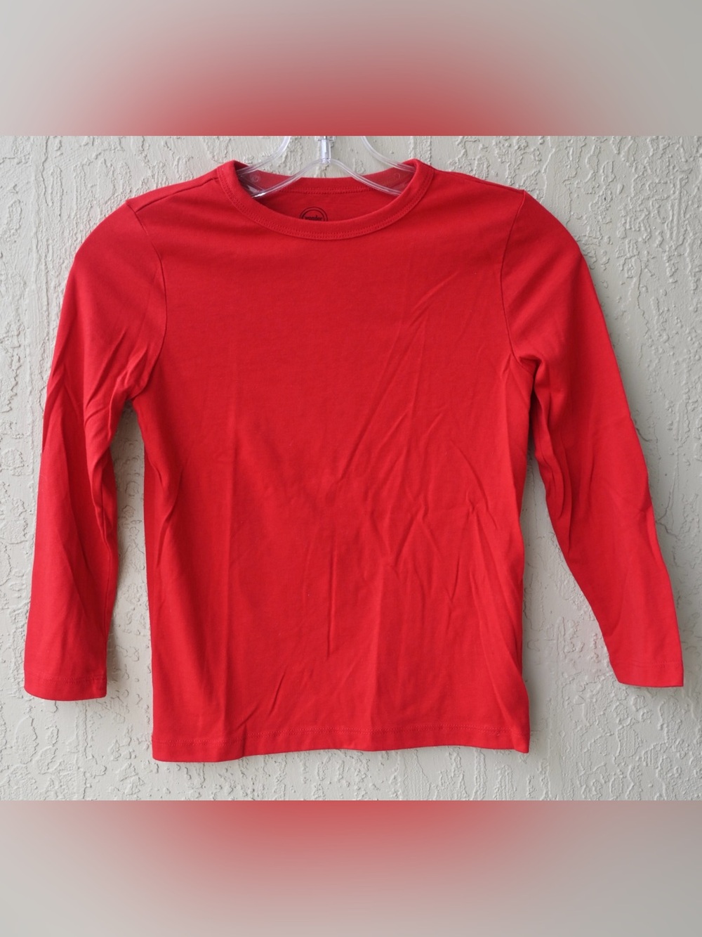 Wonder Nation Red Long Sleeve Crewneck Tee